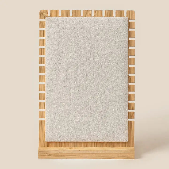 Wooden Rectangle Jewelry Organizer Display Stand