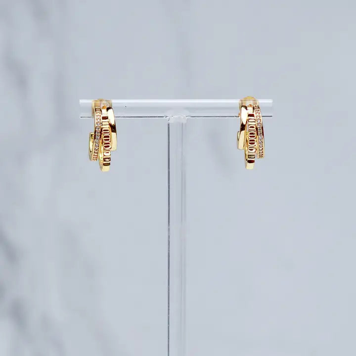 Triple Threat Huggies- 14K Gold Vermeil