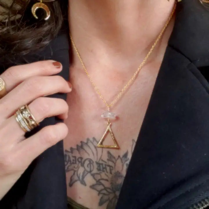 Gold Alchemy Element Necklaces Fire, Water, Air, Earth