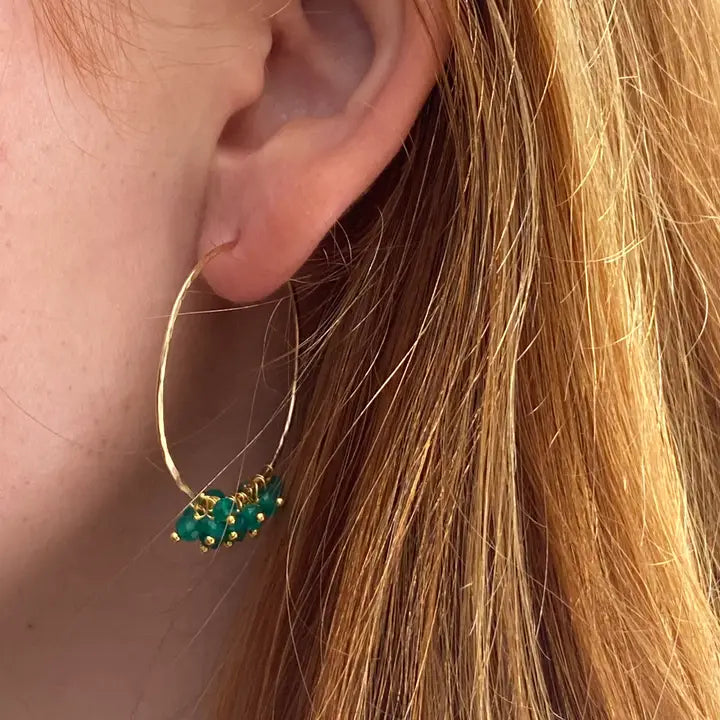 Cluster Gemstone Hoops